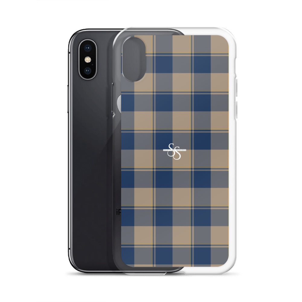 Clear Case for iPhone Cello and Donkey Brown Plaid - Scottish Squares