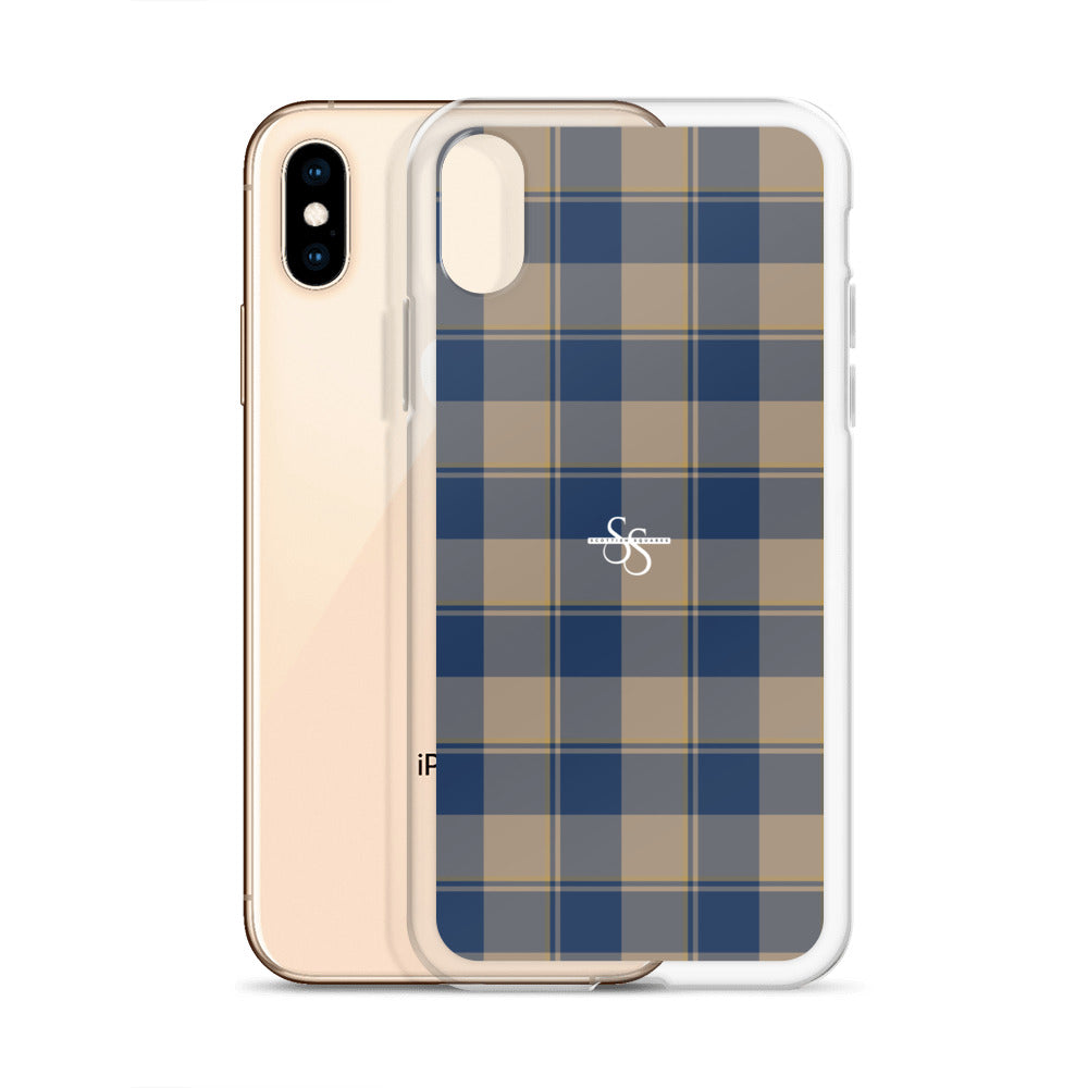 Clear Case for iPhone Cello and Donkey Brown Plaid - Scottish Squares