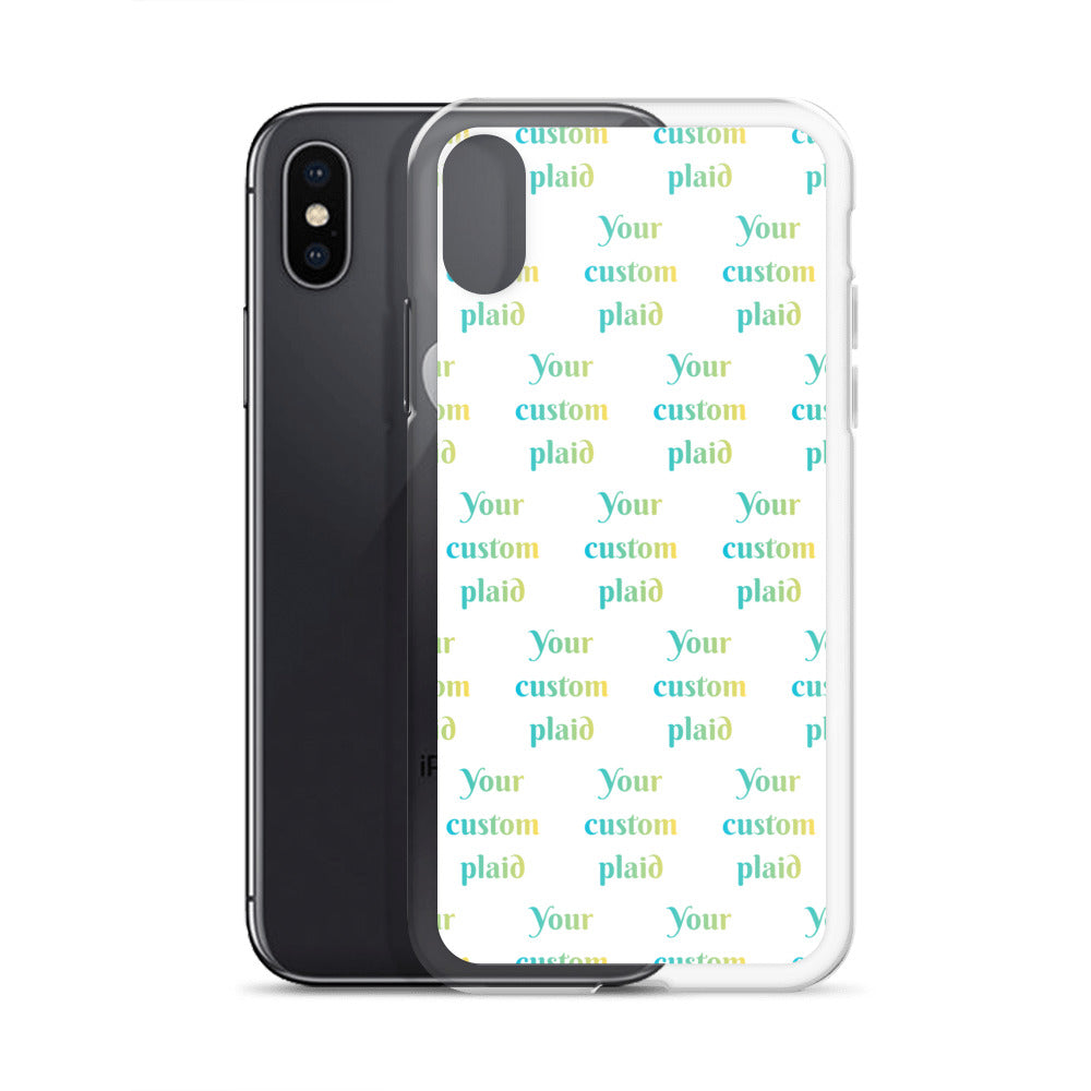 Clear Case for iPhone Your Own Birthday Plaid - Scottish Squares