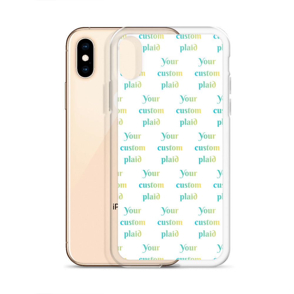 Clear Case for iPhone Your Own Birthday Plaid - Scottish Squares