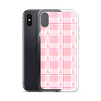 Clear Case for iPhone Breast Cancer Awareness Plaid - Scottish Squares