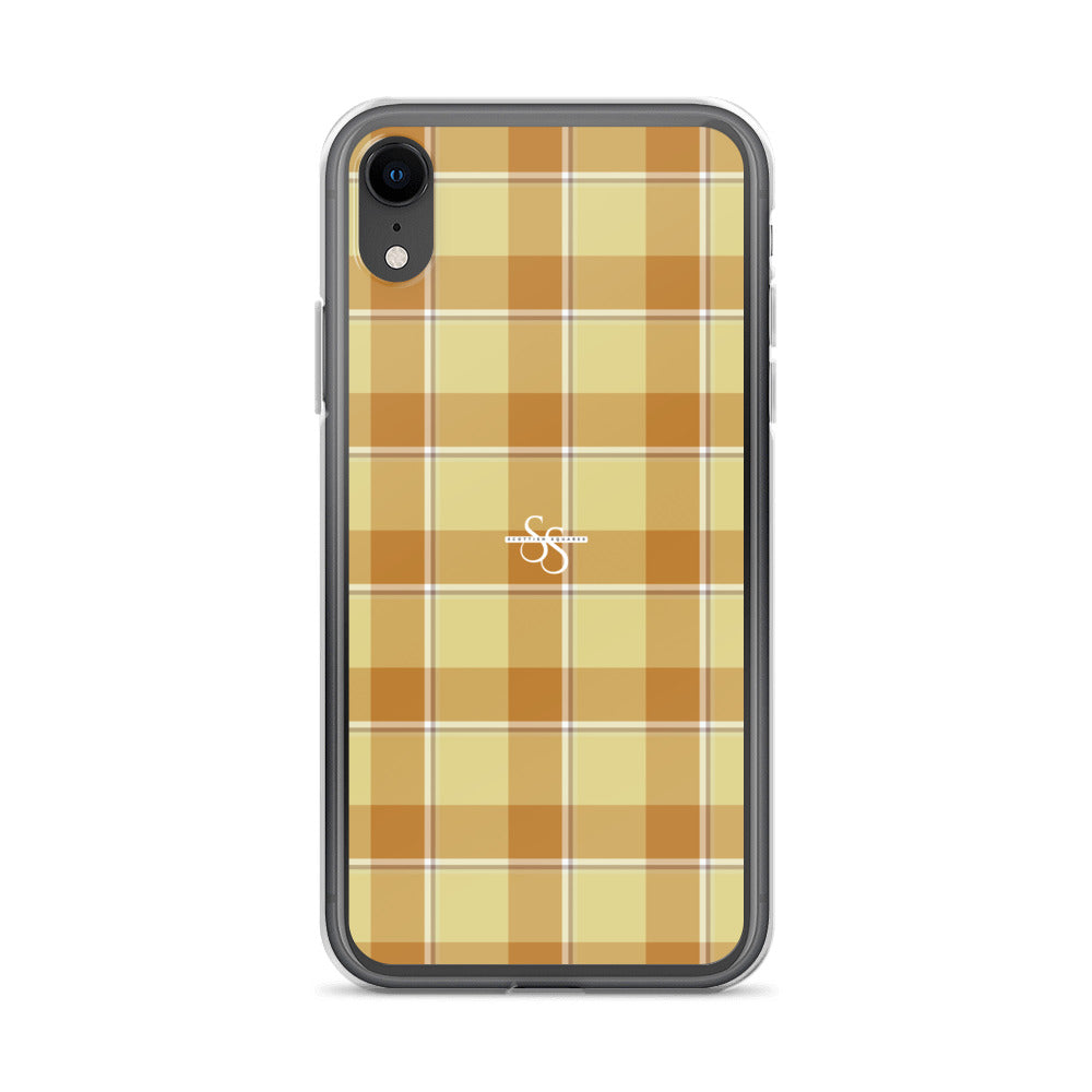 Clear Case for iPhone Zombie and Copper Plaid iPhone XR - Scottish Squares