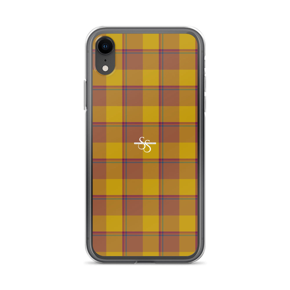 Clear Case for iPhone Potters Clay and Pizza Plaid iPhone XR - Scottish Squares