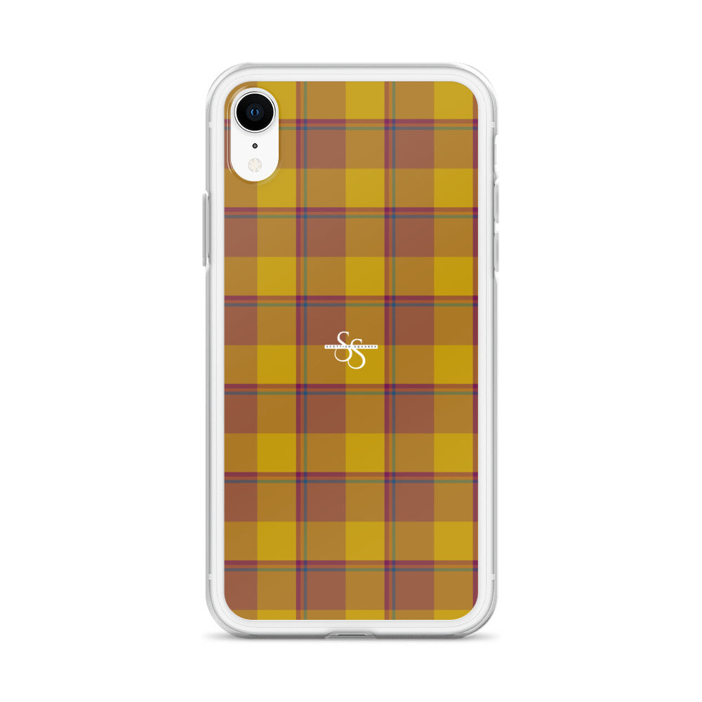 Clear Case for iPhone Potters Clay and Pizza Plaid - Scottish Squares