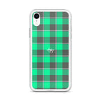 Clear Case for iPhone Spring Green and Finlandia Plaid - Scottish Squares