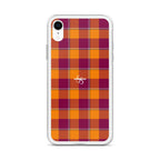 Clear Case for iPhone Tahiti Gold and Rose Bud Cherry Plaid - Scottish Squares