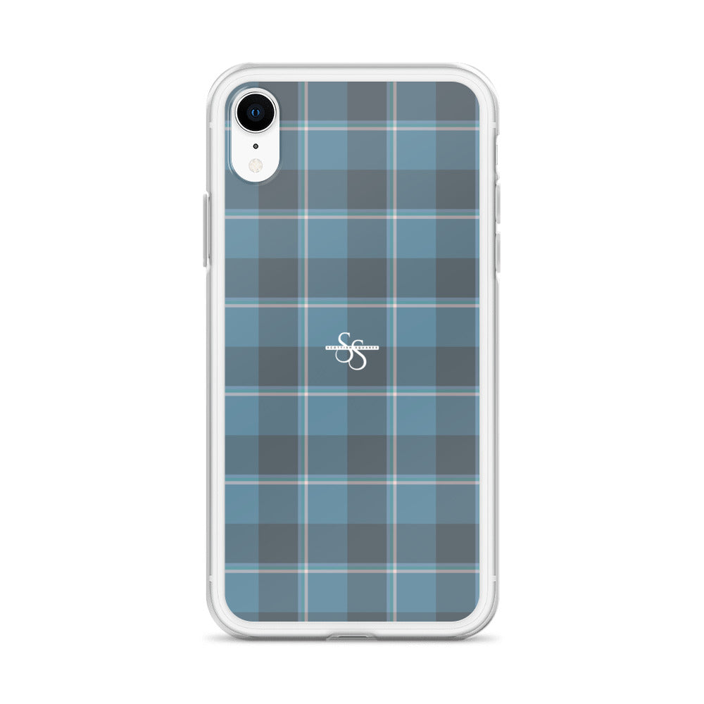 Clear Case for iPhone Hoki and Shuttle Gray Plaid - Scottish Squares