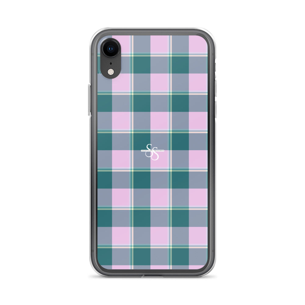 Clear Case for iPhone Ming and Melanie Plaid iPhone XR - Scottish Squares