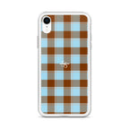 Clear Case for iPhone Blizzard Blue and Livid Brown Plaid - Scottish Squares