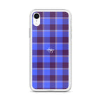 Clear Case for iPhone Cornflower Blue and Livid Brown Plaid - Scottish Squares