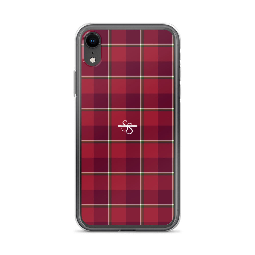 Clear Case for iPhone Old Brick and Cab Sav Plaid iPhone XR - Scottish Squares