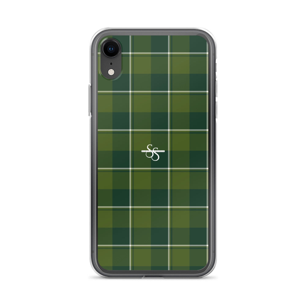 Clear Case for iPhone Woodland and Evergreen Plaid iPhone XR - Scottish Squares