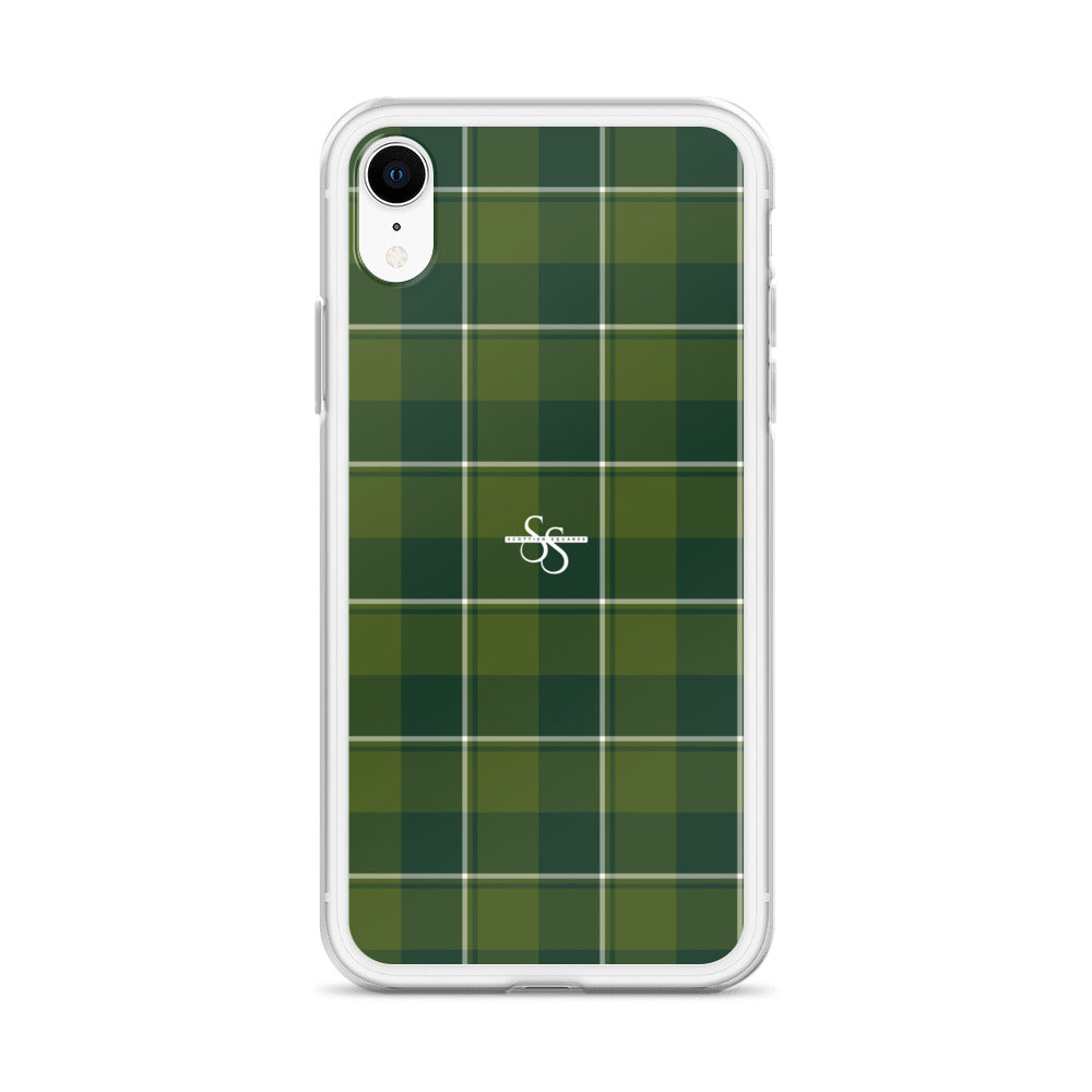 Clear Case for iPhone Woodland and Evergreen Plaid - Scottish Squares