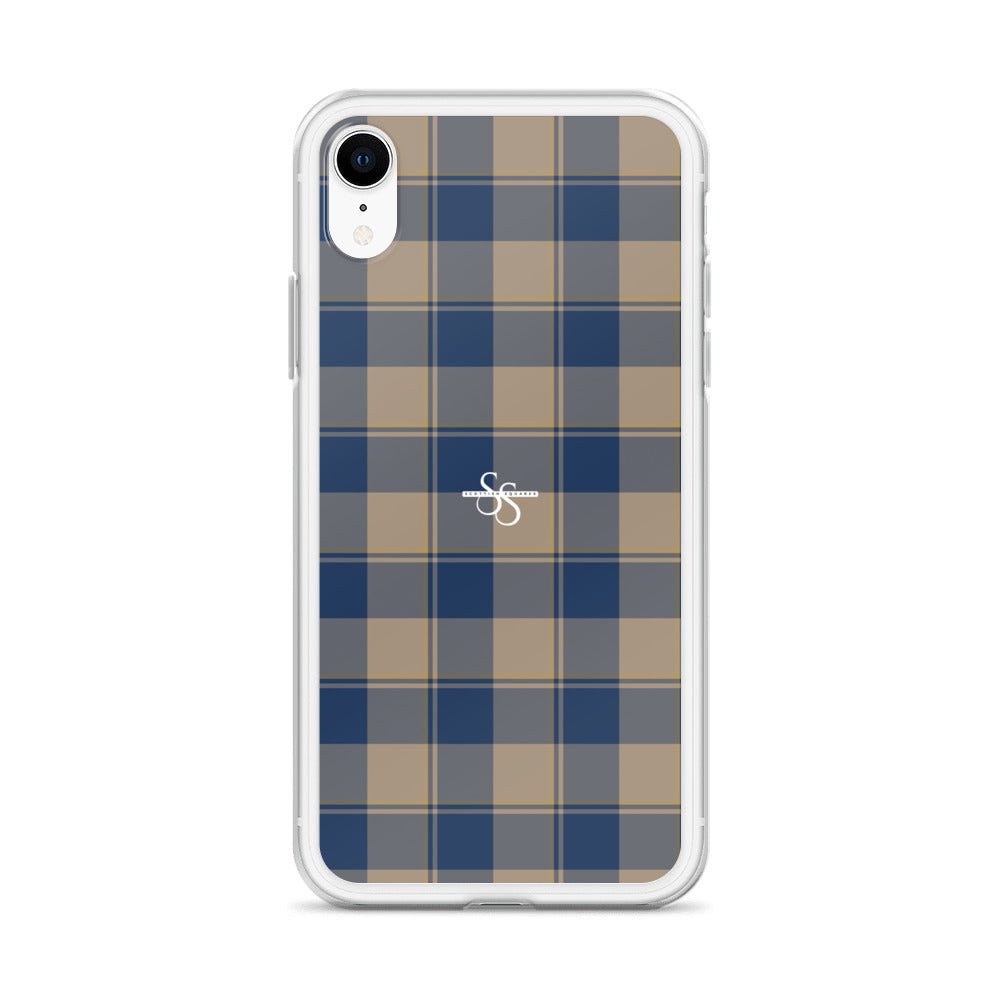 Clear Case for iPhone Cello and Donkey Brown Plaid - Scottish Squares