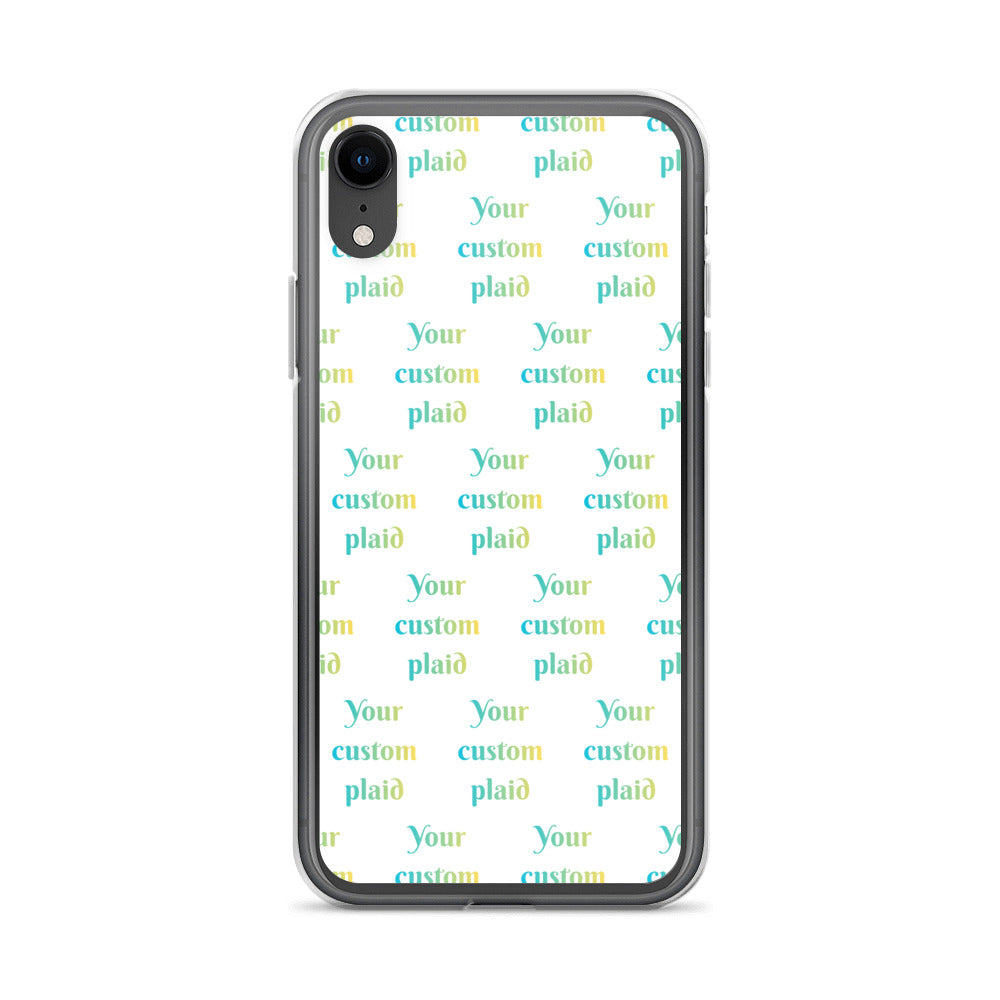 Clear Case for iPhone Your Own Birthday Plaid iPhone XR - Scottish Squares