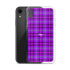 Clear Case for iPhone Electric Violet and Fuchsia Plaid - Scottish Squares
