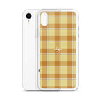 Clear Case for iPhone Zombie and Copper Plaid - Scottish Squares