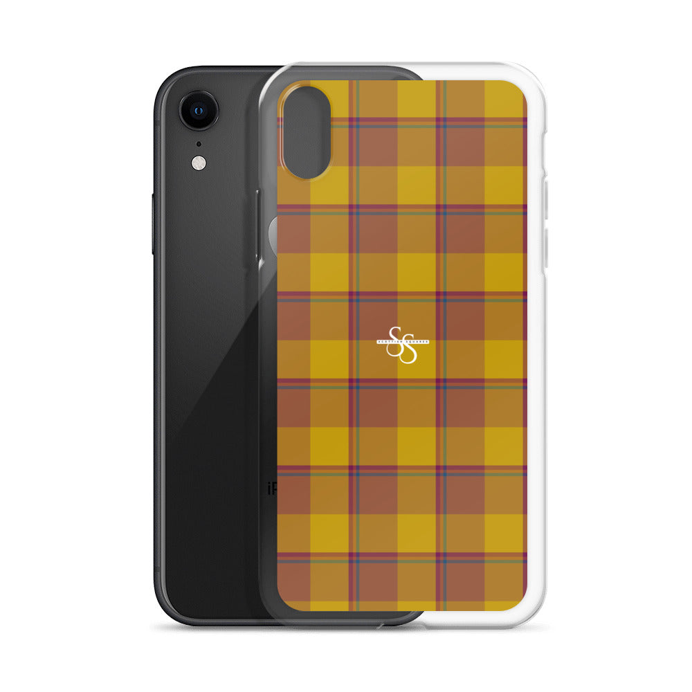 Clear Case for iPhone Potters Clay and Pizza Plaid - Scottish Squares