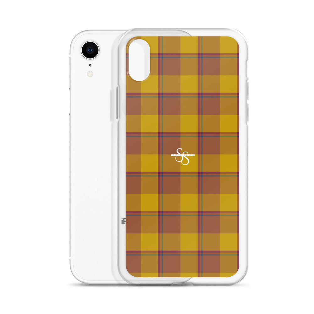 Clear Case for iPhone Potters Clay and Pizza Plaid - Scottish Squares