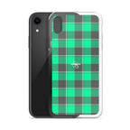Clear Case for iPhone Spring Green and Finlandia Plaid - Scottish Squares