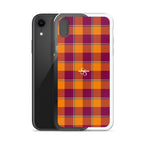 Clear Case for iPhone Tahiti Gold and Rose Bud Cherry Plaid - Scottish Squares