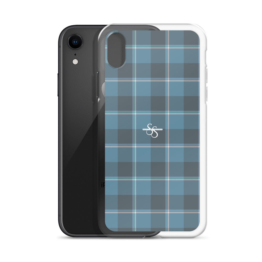 Clear Case for iPhone Hoki and Shuttle Gray Plaid - Scottish Squares