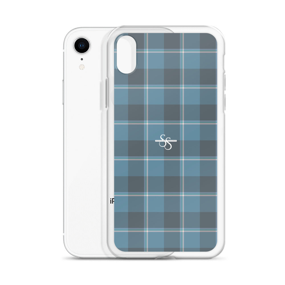 Clear Case for iPhone Hoki and Shuttle Gray Plaid - Scottish Squares