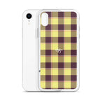 Clear Case for iPhone Flax and Livid Brown Plaid - Scottish Squares