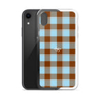 Clear Case for iPhone Blizzard Blue and Livid Brown Plaid - Scottish Squares