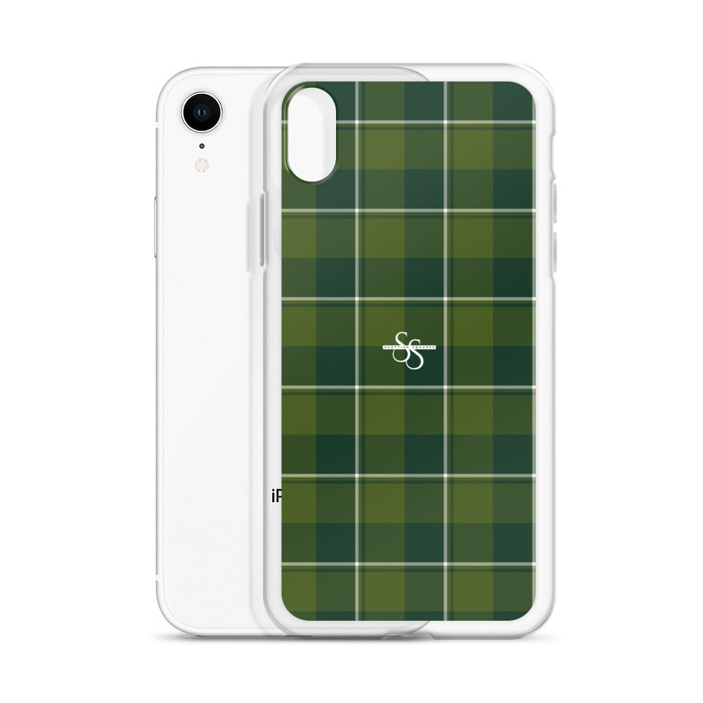 Clear Case for iPhone Woodland and Evergreen Plaid - Scottish Squares
