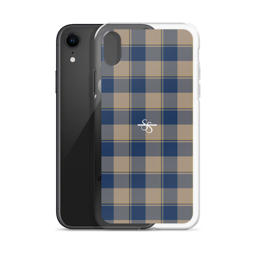 Clear Case for iPhone Cello and Donkey Brown Plaid - Scottish Squares