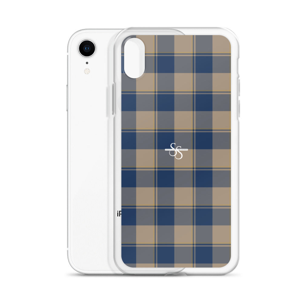 Clear Case for iPhone Cello and Donkey Brown Plaid - Scottish Squares