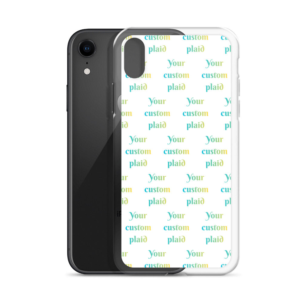 Clear Case for iPhone Your Own Birthday Plaid - Scottish Squares