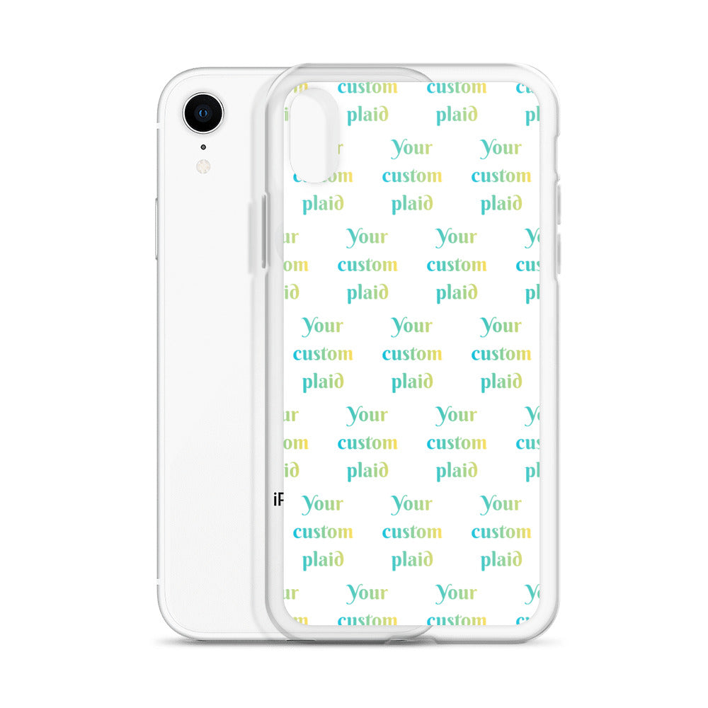 Clear Case for iPhone Your Own Birthday Plaid - Scottish Squares