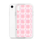 Clear Case for iPhone Breast Cancer Awareness Plaid - Scottish Squares