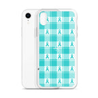 Clear Case for iPhone Ovarian Cancer Awareness Plaid - Scottish Squares