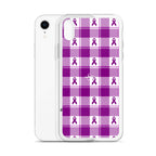 Clear Case for iPhone Pancreatic Cancer Awareness Plaid - Scottish Squares