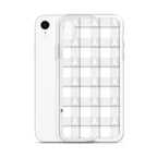 Clear Case for iPhone Lung Cancer Awareness Plaid, White Ribbon, Supportive Gift - Scottish Squares