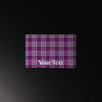 Personalized Purple and Trendy Pink Plaid Desk Mat - Scottish Squares