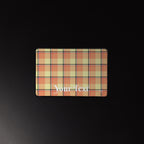 Personalized Claystone and Morning Mist Plaid Desk Mat - Scottish Squares