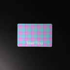 Personalized Mauve and Coastal Mist Plaid Desk Mat - Scottish Squares