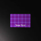 Personalized Electric Violet and Fuchsia Plaid Desk Mat - Scottish Squares