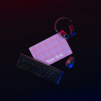 Personalized Viola and Dull Lavender Plaid Desk Mat - Scottish Squares