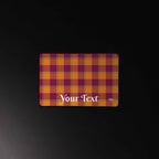 Personalized Tahiti Gold and Rose Bud Cherry Plaid Desk Mat - Scottish Squares