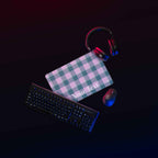 Personalized Ming and Melanie Plaid Desk Mat - Scottish Squares