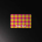 Personalized Corn and Razzmatazz Plaid Desk Mat - Scottish Squares