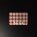 Personalized Hit Pink and Livid Brown Plaid Desk Mat - Scottish Squares