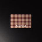 Personalized Whiskey and Livid Brown Plaid Desk Mat - Scottish Squares