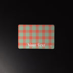 Personalized Spring Rain and Persimmon Plaid Desk Mat - Scottish Squares