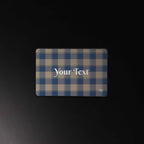 Personalized Cello and Donkey Brown Plaid Desk Mat - Scottish Squares